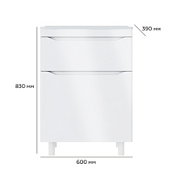 Vivon Тумба с раковиной Shelly 60 белая – фотография-11